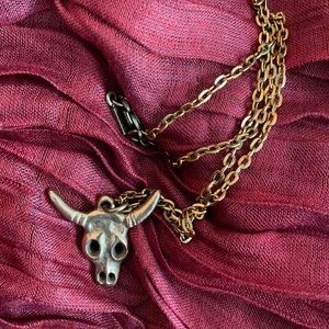 Vanessa Mooney Cow Skull Necklace